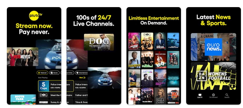 Pluto TV Video Streaming App